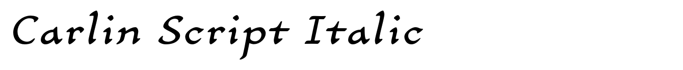 Carlin Script Italic image